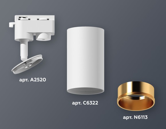 Трековый однофазный светильник Ambrella Light Track System XT6322023 (A2520, C6322, N6113)