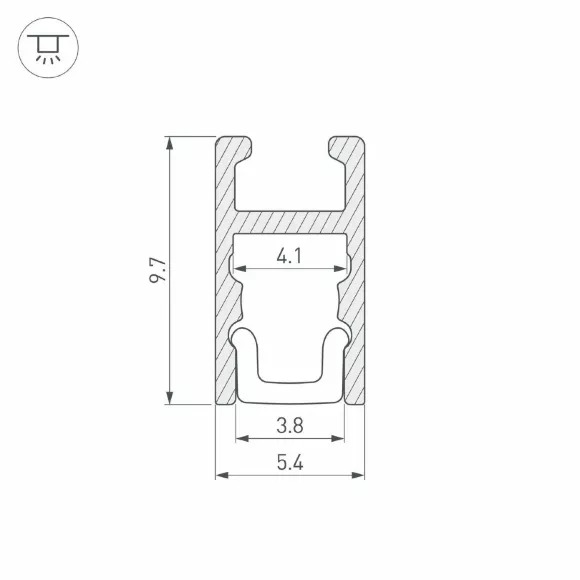 Алюминиевый профиль Arlight ARH-Micro-0510-2000 Anod 036385 Алюминиевый профиль Arlight ARH-Micro-0510-2000 Anod 036385