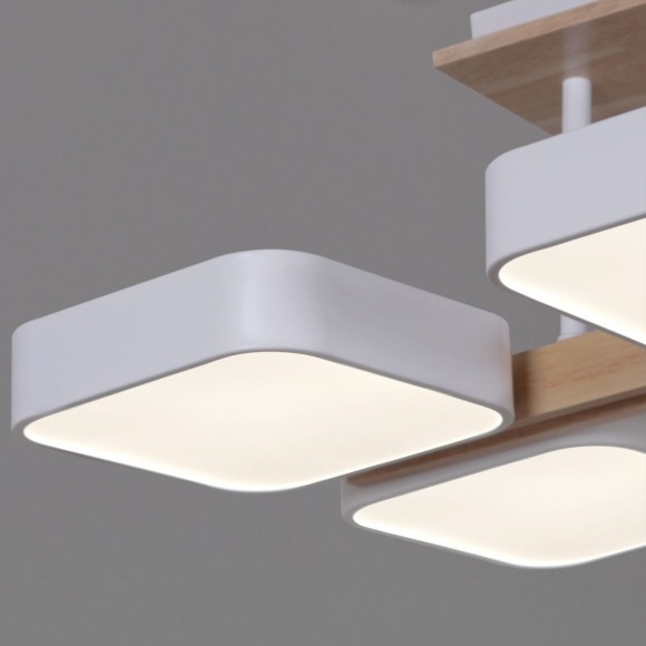 Потолочная светодиодная люстра Reluce 03359-0.3-06 WH+WOOD