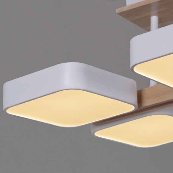 Потолочная светодиодная люстра Reluce 03359-0.3-06 WH+WOOD