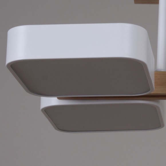 Потолочная светодиодная люстра Reluce 03359-0.3-06 WH+WOOD