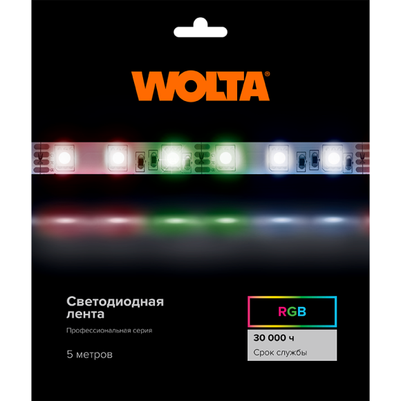 Светодиодная лента Wolta WLS5050-14,4W/RGB/24H60-01