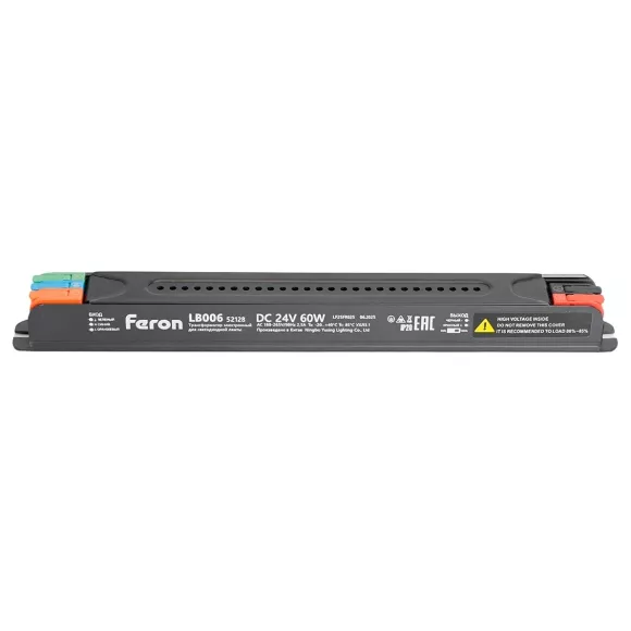 Трансформатор для светодиодной ленты с диммированием Feron LB006 60W 24V IP20 52128 Трансформатор для светодиодной ленты с диммированием Feron LB006 60W 24V IP20 52128