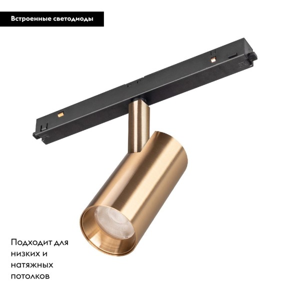 Трековый магнитный светильник Arlight MAG-ORIENT-SPOT-R45-12W Warm3000 (GD, 24 deg, 48V, DALI) 040891