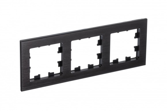 Рамка 3-ая Systeme Electric AtlasDesign Nature Металл оникс ATN312303