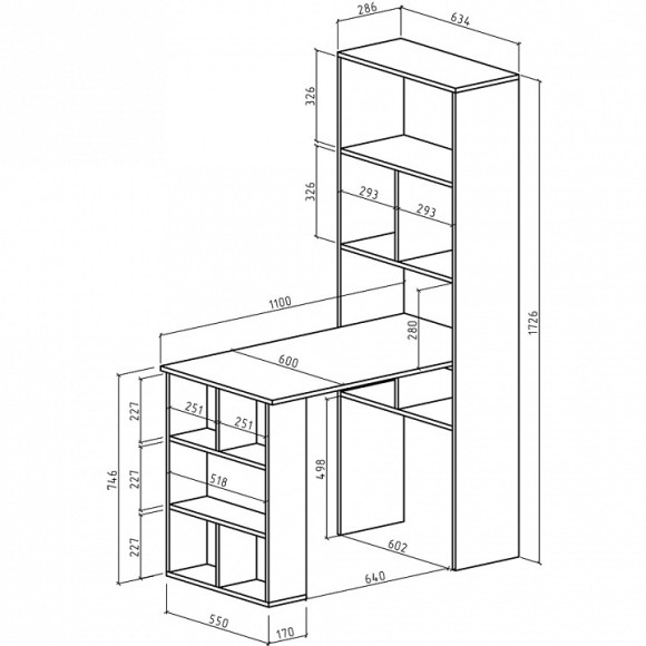 Стол компьютерный Феликс-45 MAS_FKS-45-DM