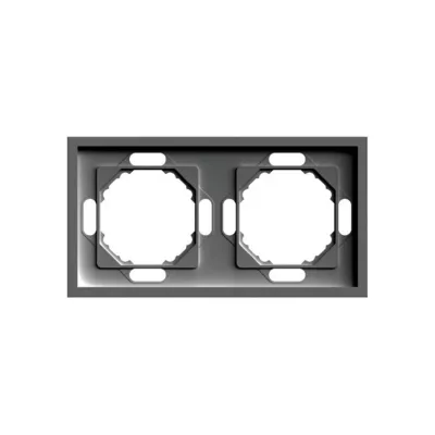 Рамка 2-местная Stekker Эмили PFR00-5002-09 антрацит soft touch 49937