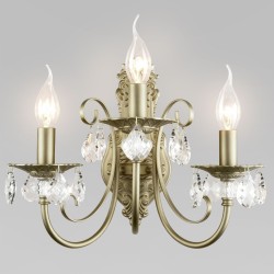 Бра Eurosvet Alda 3305/3 латунь/прозрачный хрусталь Strotskis a072113
