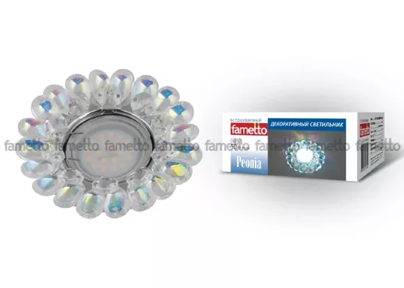 Встраиваемый светильник Fametto Peonia DLS-P119 GU5.3 CHROME/RAINBOW Встраиваемый светильник Fametto Peonia DLS-P119 GU5.3 CHROME/RAINBOW
