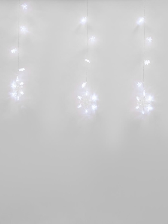 Светодиодная гирлянда (11129) Uniel занавес 220V белый ULD-E2706-100/DTA White IP20 SNOWFALL