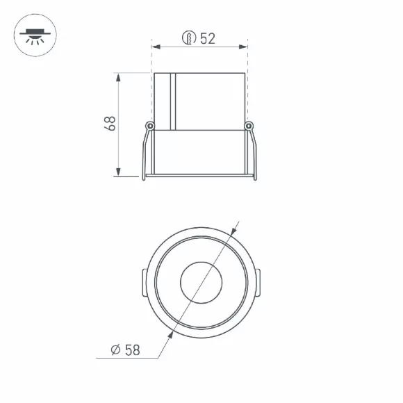Встраиваемый светильник Arlight MS-ATLAS-BUILT-R58-10W Day4000 037182(1) Встраиваемый светильник Arlight MS-ATLAS-BUILT-R58-10W Day4000 037182(1)