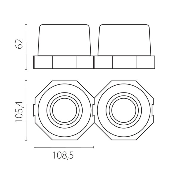 Рамка скрытого монтажа лампочек и LED модулей MR16 в натяжной потолок Lightstar Anello 112007