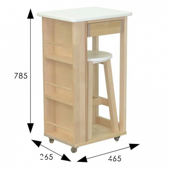 Тумба с табуретом Мебелик ML_4630216191528