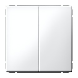 Выключатель 2-клавишный, 10АХ, механизм, быстрозажим. клем. Systeme Electric ArtGallery Белый GAL000151S