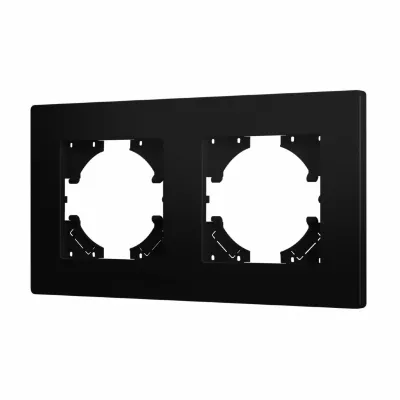 Рамка на 2 поста пластиковая Arlight FRM-PERIO-PL-2-BK 049751