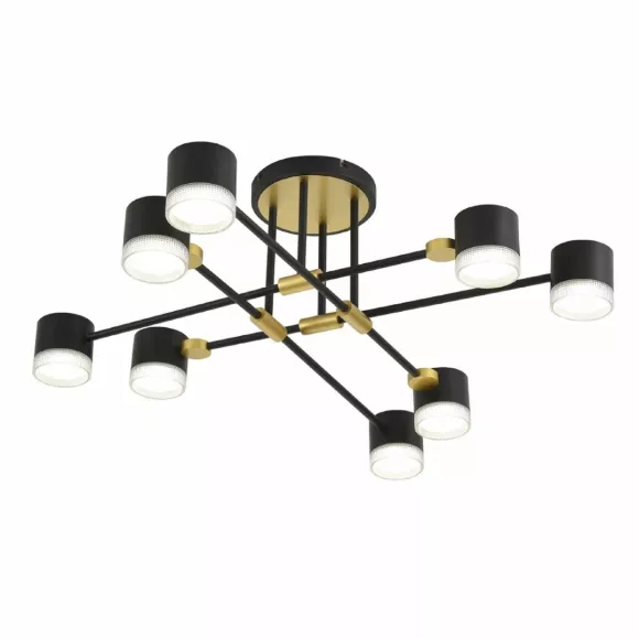 Потолочный светильник Lumion Comfi Leniana 8307/8C, Черный, От теплого до холодного, Металл, вид сверху Потолочный светильник Lumion Comfi Leniana 8307/8C, Черный, От теплого до холодного, Металл, вид сверху