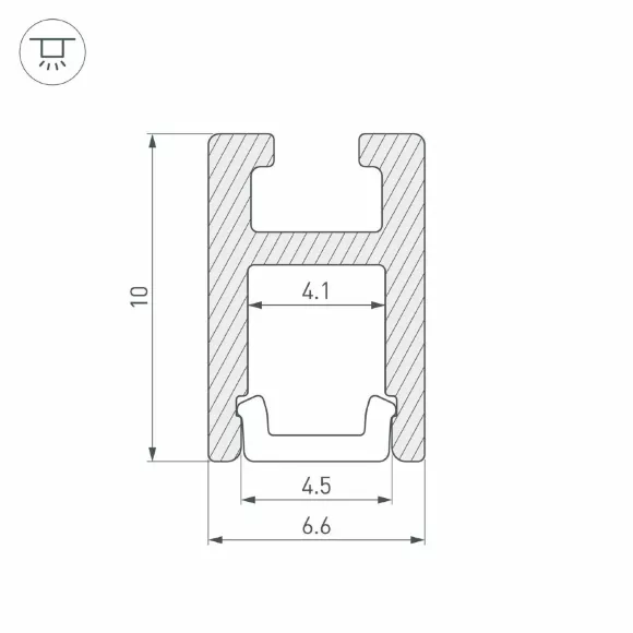 Алюминиевый профиль Arlight ARH-Micro-0610-2000 Anod 036384 Алюминиевый профиль Arlight ARH-Micro-0610-2000 Anod 036384