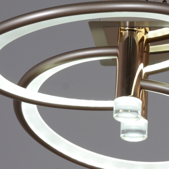 Потолочная светодиодная люстра с пультом управления Reluce 09253-0.3-4S Champaign silver