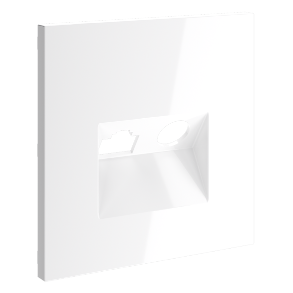 Накладка для розетки TV+RJ45 кат. 6 Voltum S70 (белый глянцевый) VLS002701