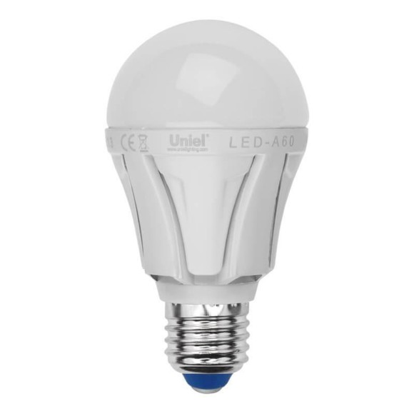 Лампа светодиодная (UL-00002005) Uniel E27 12W 6500K матовая LED-A60 12W/DW/E27/FR PLP01WH