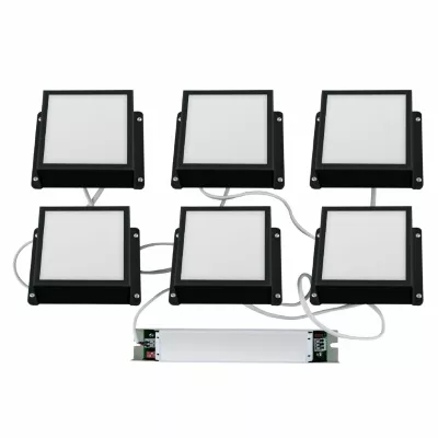 Встраиваемый светильник Uniel ULP-1010-42W/4000K IP54 GRILYATO OPAL BLACK KIT06 UL-00012834