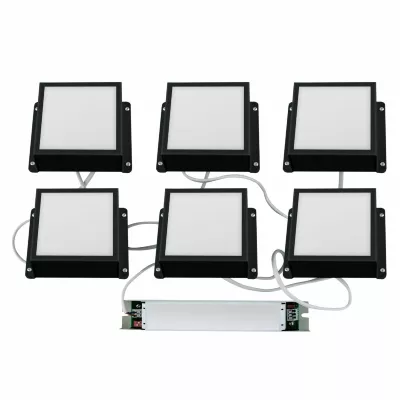 Встраиваемый светильник Uniel ULP-1010-42W/4000K IP54 GRILYATO OPAL BLACK KIT06 UL-00012834