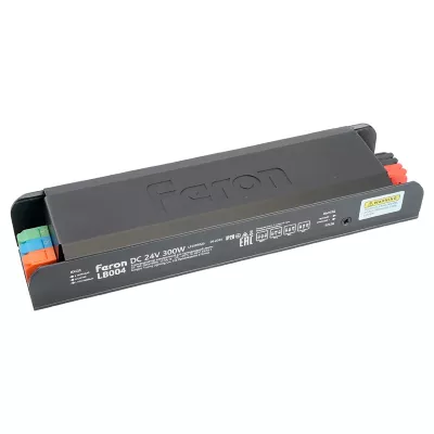 Трансформатор для светодиодной ленты с плавным пуском и диммированием Feron LB004 300W 24V IP20 52126