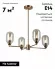 Люстра на штанге Moderli Gracy V10846-4P, Золото, Прозрачный, Металл