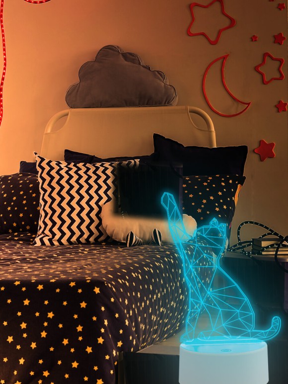 Фигурка светодиодная «Кошка» Uniel (UL-00007419) ULI-M501 RGB/3AAA Catty/White