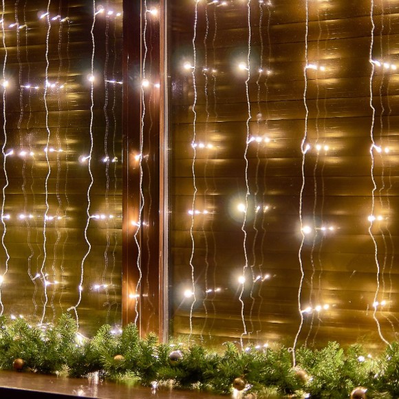 Гирлянда Занавес Uniel ULD-C3030-192/DTA WARM WHITE IP20 UL-00012096