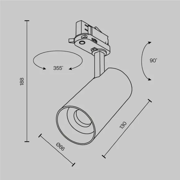Трековый трехфазный светильник Maytoni Focus Led TR197-3-20WCCT-M-B, Современный, Черный, Алюминий Трековый трехфазный светильник Maytoni Focus Led TR197-3-20WCCT-M-B, Современный, Черный, Алюминий