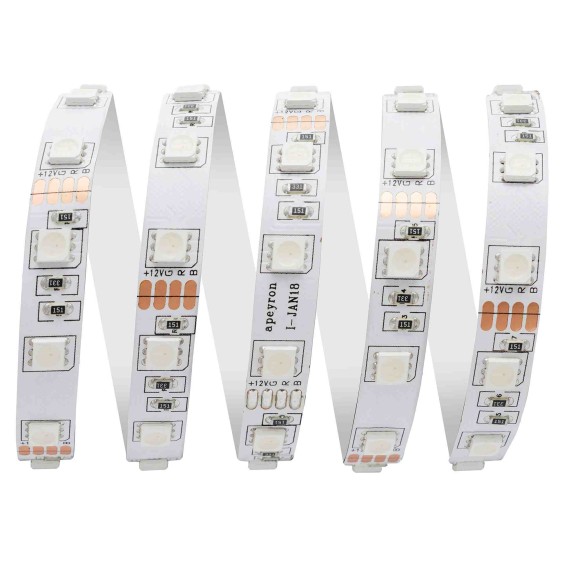 Светодиодная лента Apeyron 12В СТ 14,4Вт/м smd5050 60д/м IP20 5м RGB 00-17