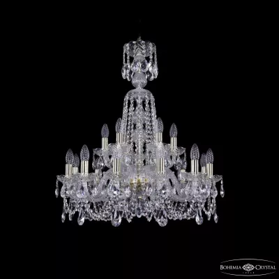 Подвесная люстра Bohemia Ivele Crystal 1402/12+6/240/XL-77 G