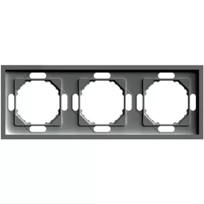 Рамка 3-местная Stekker Эмили PFR00-5003-09 антрацит soft touch 49938