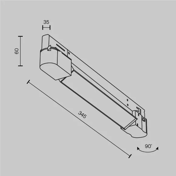 Трековый трехфазный светильник Maytoni Technical Basis TR196-3-10W2.7K-B(N), Черный, Теплый белый, Алюминий