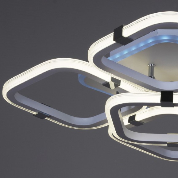 Потолочная светодиодная люстра с пультом управления Reluce 06321-3.3-05 WH+CR (RGB)