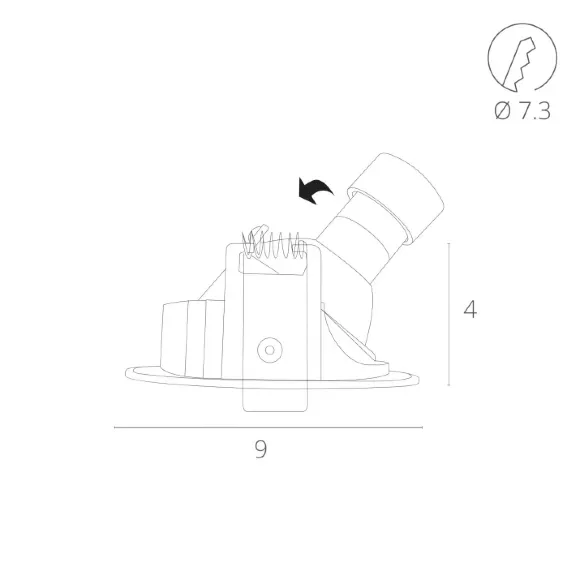 Встраиваемый светильник Arte Lamp A3217PL-1BK Встраиваемый светильник Arte Lamp A3217PL-1BK