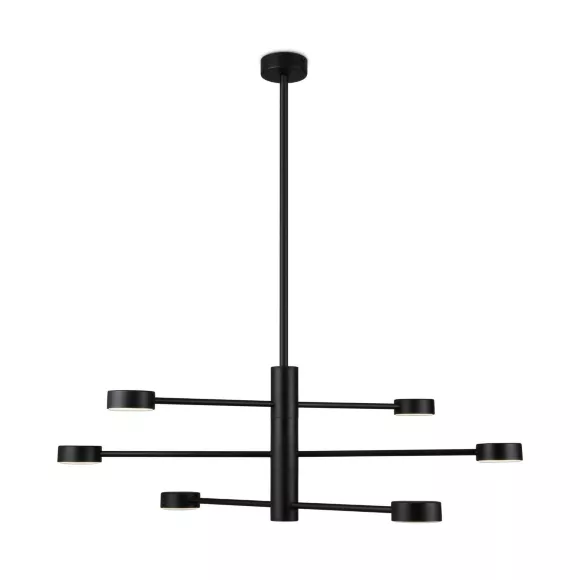 Люстра на штанге Freya Tactic FR5363CL-06B, Минимализм, Черный, Металл Люстра на штанге Freya Tactic FR5363CL-06B, Минимализм, Черный, Металл