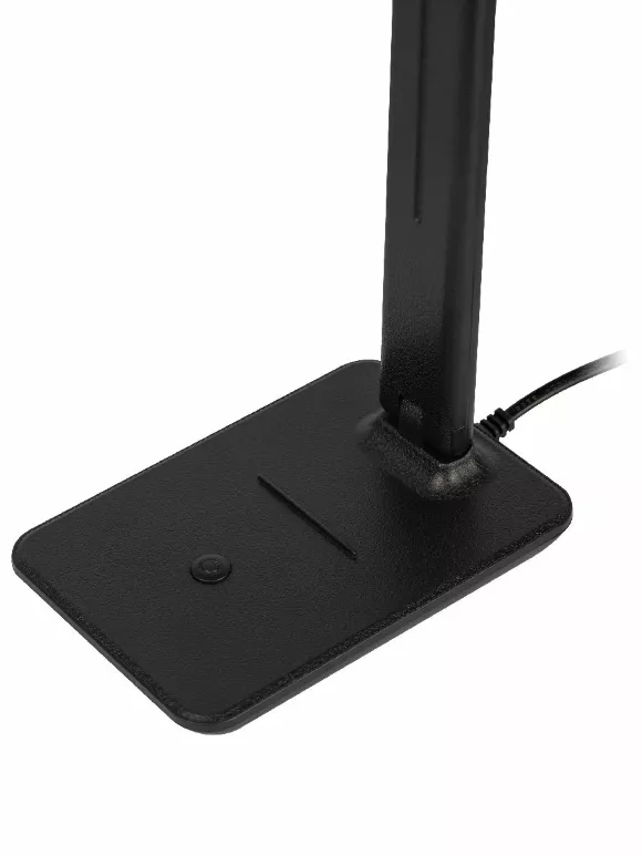 Настольная лампа Эра NLED-508-7W-BK Б0059152, Черный, Нейтральный белый, Пластик, основание крупным планом Настольная лампа Эра NLED-508-7W-BK Б0059152, Черный, Нейтральный белый, Пластик, основание крупным планом