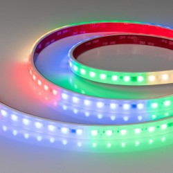 Светодиодная лента герметичная Arlight DMX-PS-B70-14mm 24V RGBW-Warm-PX7 (17 W/m, IP67, 5060, 5m) (CRI>90) 056722