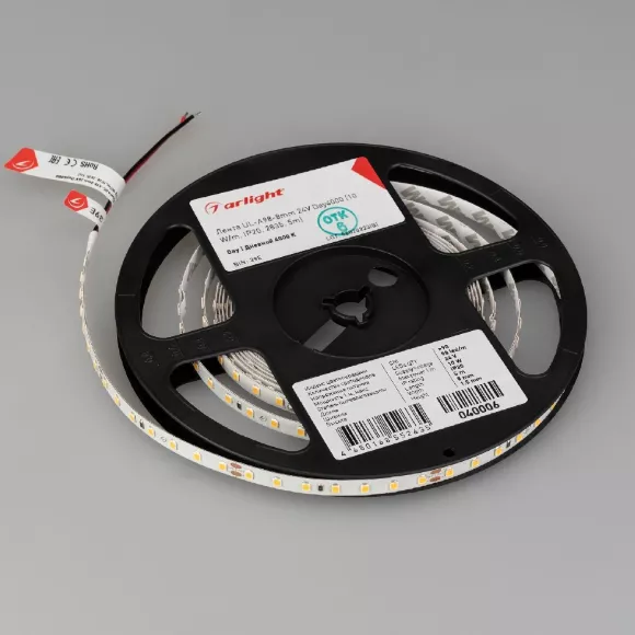 Светодиодная лента Arlight UL-A98-8mm 24V Day4000 10 W/m, IP20, 2835, 5m 040006 Светодиодная лента Arlight UL-A98-8mm 24V Day4000 10 W/m, IP20, 2835, 5m 040006