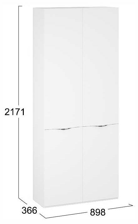 Шкаф платяной Глосс СМ-319.07.013 TRI_264492