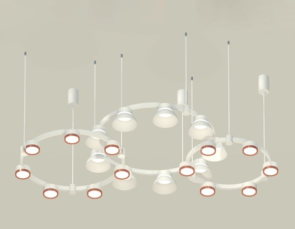 Комплект подвесного светильника Ambrella Light Techno Ring XR92082020 (A9208x3, C9241, C9236, C9231, N8126, N8140)