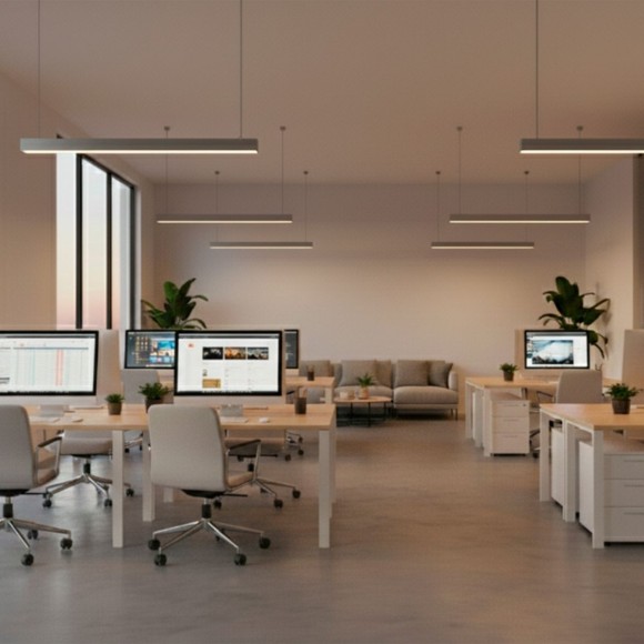 Линейный подвесной светильник Uniel UL-00013172 ULO-K10D 40W/4000K/L100/H IP40 SILVER