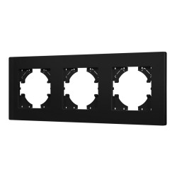 Рамка на 3 поста пластиковая Arlight FRM-PERIO-PL-3-BK 049755