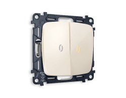 Комплект механизма 2-кл выключателя с подсветкой Ambrella Volt Omega MO304010