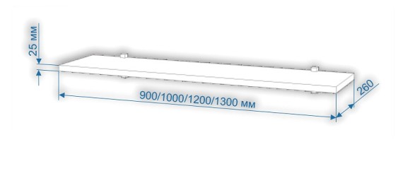 Полка навесная Нобиле ПНО-КнПН-90 MER_PNO-KnPN-90-K