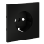 Накладка для розетки с заземлением Voltum S70 (черный матовый) VLS000608