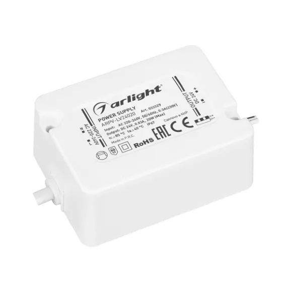 Блок питания Arlight ARPV-LV24020 24V 0.83A 20W 033329 Блок питания Arlight ARPV-LV24020 24V 0.83A 20W 033329