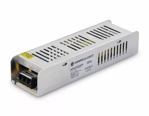 Блок питания с EMC для светодиодной ленты Ambrella Light Illumination 150Вт DC12В 12,5A IP20 GS8653 Блок питания с EMC для светодиодной ленты Ambrella Light Illumination 150Вт DC12В 12,5A IP20 GS8653